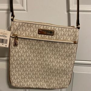 White/ cream Michael kors crossbody bag
